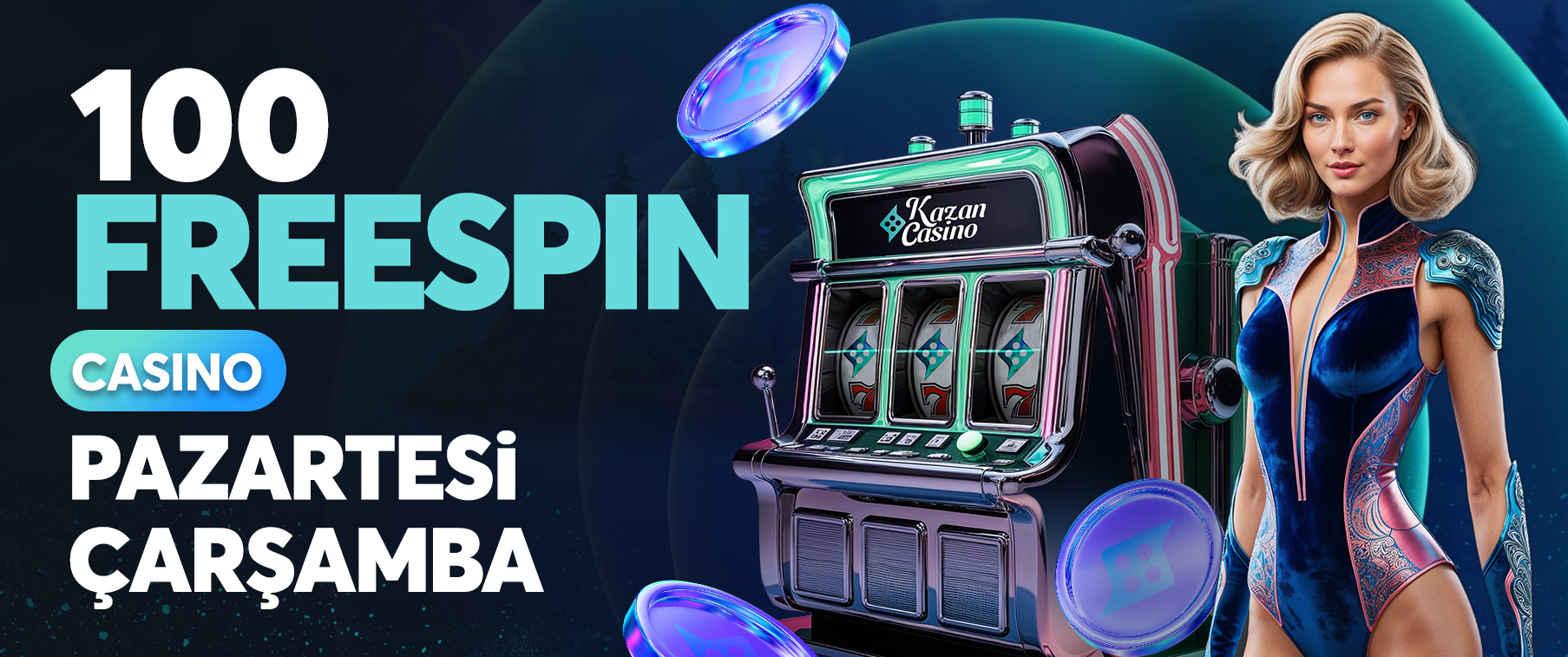 Her Pazartesi ve Çarsamba 100 Freespin